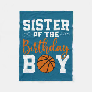 Schwester des Geburtstagsjungen passendes Basketba Fleecedecke