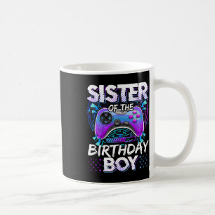 Schwester des Geburtstagsjungen Videospiel Lustige Kaffeetasse