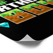 Schwester des Geburtstagsjungen Videospieler Pixel Poster (Ecke)