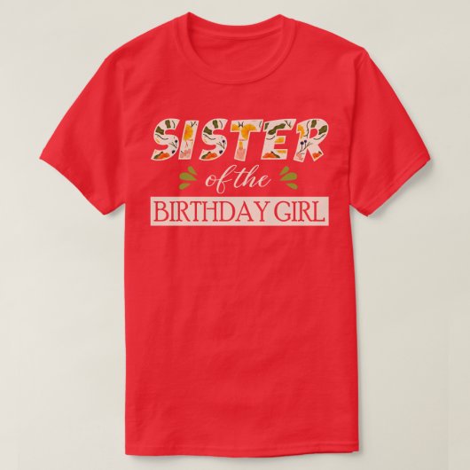 Schwester des Geburtstagskranzes T-Shirt (Design vorne)