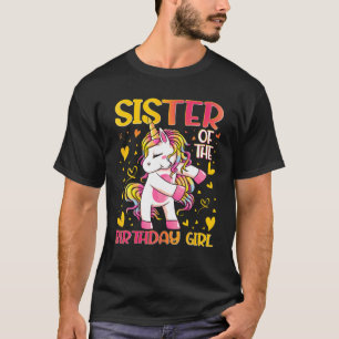 Schwester des Geburtstagsmädchens Dabbing Unicorn T-Shirt