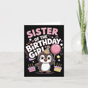 Schwester des Geburtstagsmädchens Pesto-Baby-Pingu Karte