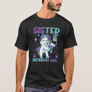 Schwester des Geburtstagsmädchens Unicorn Siste T-Shirt