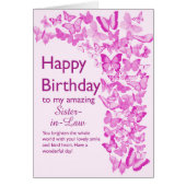 Schwester des Gesetzes Birthday Butterfets (Vorne)