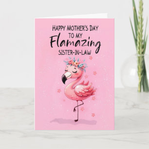 Schwester des Gesetzes Muttertag mit Flamingo Fabu Karte