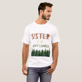 Schwester des glücklichen Campers Geburtstag T-Shirt (Vorne ganz)