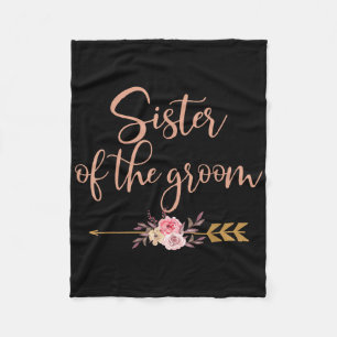 Schwester des Groom-Brautparty-Geschenkes Hochzeit Fleecedecke
