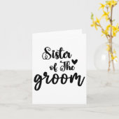 Schwester des Groom-Hochzeitssemble-Brautparty Karte (Gelbe Blume)