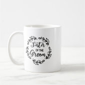 Schwester des Groom Wedding Day Groom Party Sis Kaffeetasse (Links)