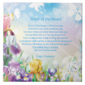 Schwester des Herz-Poesie-Kollektors Fliese (Vorderseite)