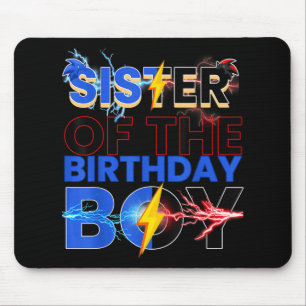 Schwester des Igels der Geburtstagsfamilie Party D Mousepad