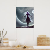 Schwester des Moon AI Fantasy Digital Art Print Poster (Küche)