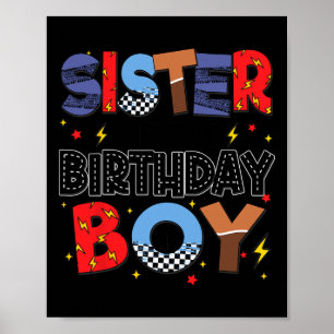 Schwester des Party der Jungen-Rennfahrer am Gebur Poster
