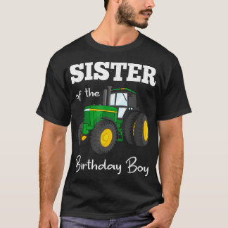 Schwester des Party der Traktoren des Geburtstags T-Shirt