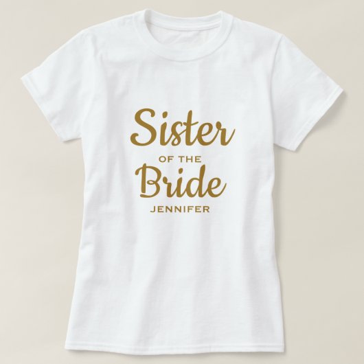 Schwester des T - Shirt der Braut (Design vorne)
