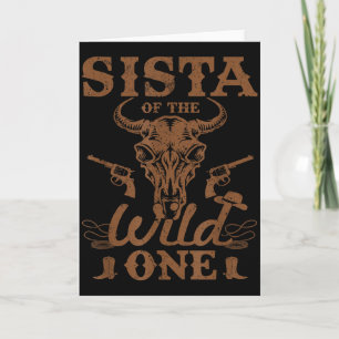Schwester des wilden Cowboy-Western-Rodeo-Partys M Karte