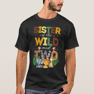Schwester des wilden Zwei Zoo Birthday Safari Dsch T-Shirt