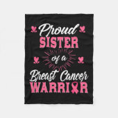 Schwester eines Brustkrebskranken Fleecedecke (Vorderseite)