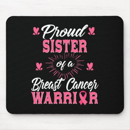 Schwester eines Brustkrebskranken Mousepad (Vorne)