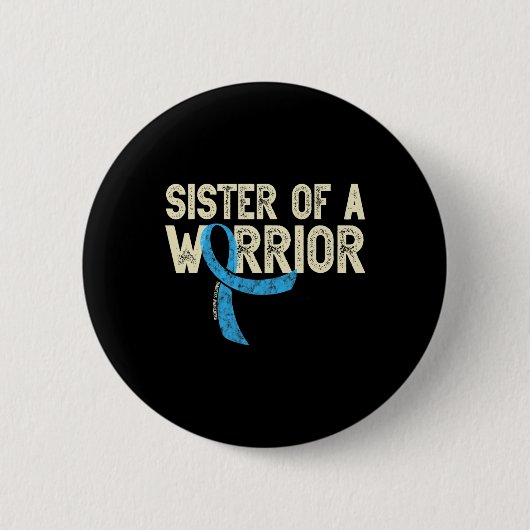 Schwester eines diabetischen Kriegers Diabetes-Bew Button (Vorderseite)