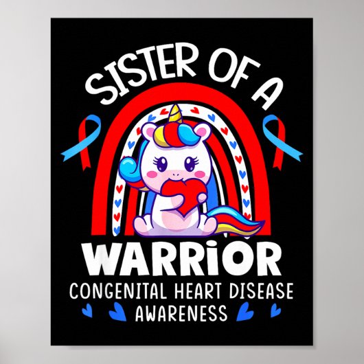 Schwester eines Herzens Krieger Chd Woche Angebore Poster (Vorne)