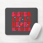 Schwester eines Herzens Kriegers Herzkrankheit Bew Mousepad (Mit Mouse)