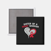 Schwester eines Herzkriegs-Chd-Syndrom Magnet (Vorderseite/Rückseite)