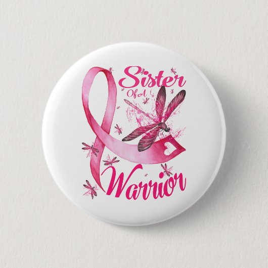 Schwester eines Kriegerdrachenbrustkrebses Button (Vorderseite)