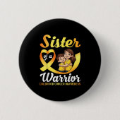 Schwester eines Kriegers Bro Button (Vorderseite)