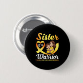 Schwester eines Kriegers Bro Button (Vorne & Hinten)