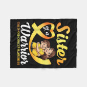 Schwester eines Kriegers Bro Fleecedecke (Vorderseite (Horizontal))