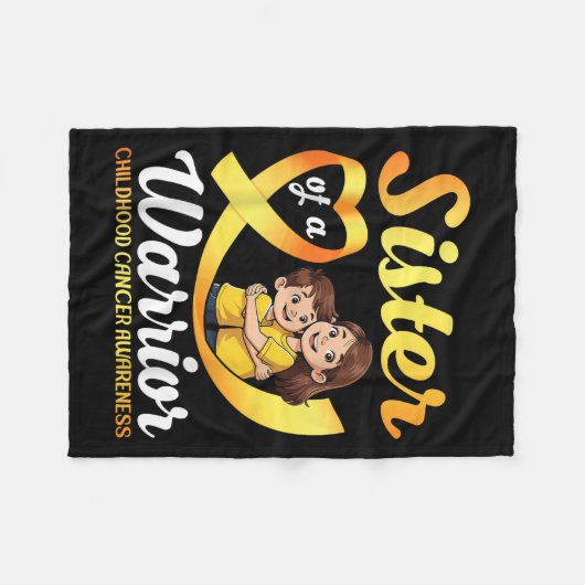 Schwester eines Kriegers Bro Fleecedecke (Vorderseite (Horizontal))