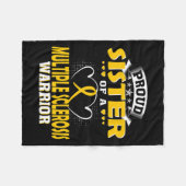 Schwester eines Kriegers gegen Multiple Sklerose Fleecedecke (Vorderseite (Horizontal))