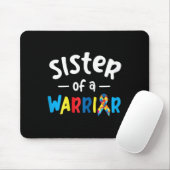 Schwester eines Kriegers - Geschenk für Autismus Mousepad (Mit Mouse)