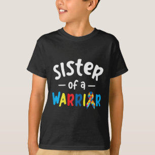 Schwester eines Kriegers - Geschenk für Autismus T-Shirt