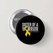 Schwester eines Kriegers Kinder-Krebs-Bewusstsein Button (Vorne & Hinten)