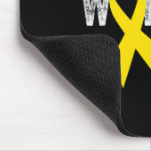 Schwester eines Kriegers Kinder-Krebs-Bewusstsein Mousepad (Ecke)