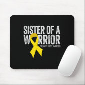 Schwester eines Kriegers Kinder-Krebs-Bewusstsein  Mousepad (Mit Mouse)