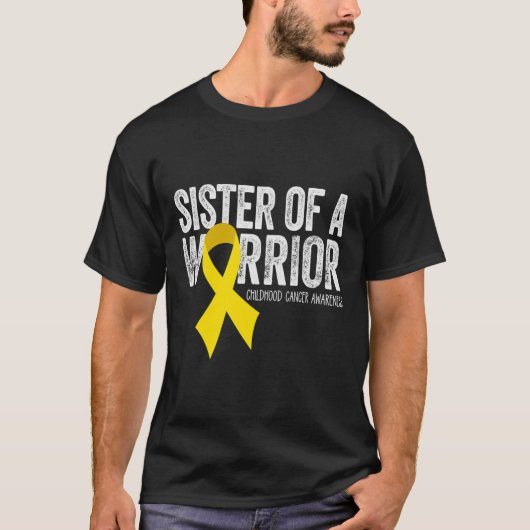Schwester eines Kriegers Kinder-Krebs-Bewusstsein  T-Shirt (Vorderseite)