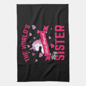 Schwester Einhorn Geschenk große Schwester Magisch Geschirrtuch (Vertikal)