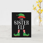 Schwester Elf Matching Group Xmas Funny Family Chr Karte (Gelbe Blume)