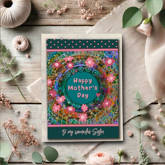 Schwester Floral hört Hübschen einzigartigen Mutte Karte