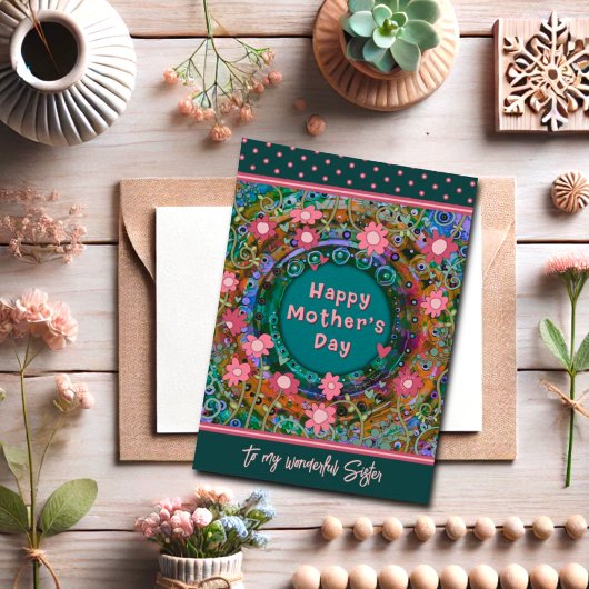 Schwester Floral hört Hübschen einzigartigen Mutte Karte