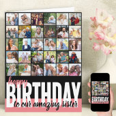 Schwester Foto Collage 31 Bild glücklich Geburtsta Karte