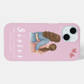 Schwester-Foto-Collage – iPhone 15 Hülle Geschenk (Rückseite (Horizontal))