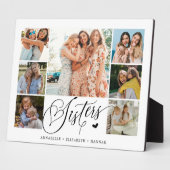 Schwester Foto Collage Typografie Keepake Fotoplatte (Seite)