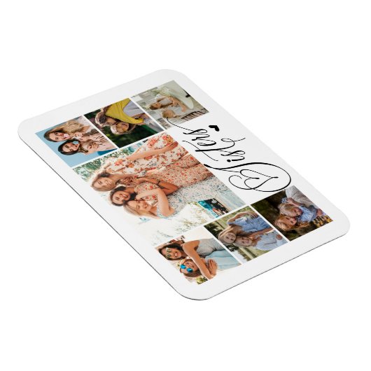 Schwester Foto Collage Typografie Keepake Magnet (Rechte Seite)