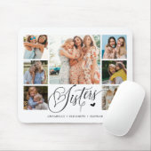 Schwester Foto Collage Typografie Keepake Mousepad (Mit Mouse)
