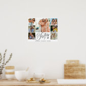 Schwester Foto Collage Typografie Keepake Poster (Küche)