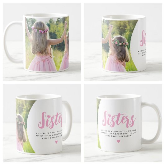 Schwester Foto Geschenk Schwestern Zitat Kaffeetasse